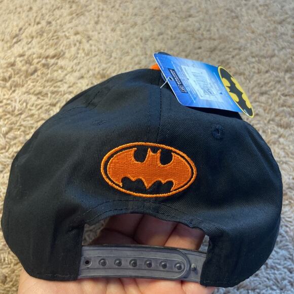 NWT Batman Black/Orange Camo Adjustable Hat - Picture 3 of 8